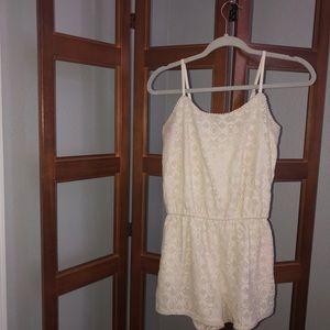 Mission Supply Co. Ivory, Lace Romper